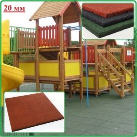 Гумени Плочи 20mm Цвят – червен