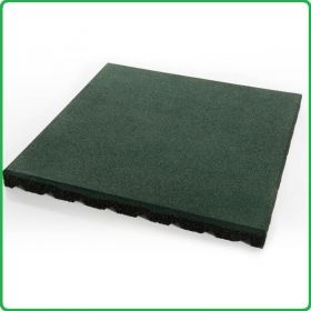 30mm, Плочи гумени, SBR гранула, каучукови, 1m2, 40x40x3см, зелени