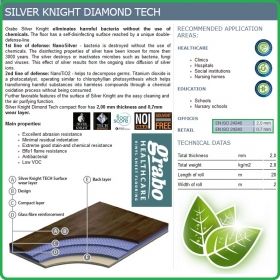 Декор - Silver Knight, Diamond Tech, антибактериален винил на рула, 2.0x0.7mm, PVC от Grabo