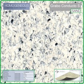 Цвят Sand Conducto S на Grabo електростатична хомогенна PVC настилка на рула, 2.0mm