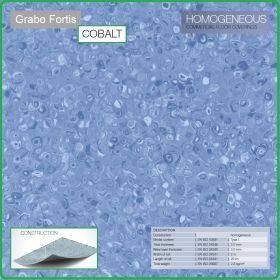 Цвят Cobalt T Fortis на Grabo хомогенна винилова настилка на рула, 2.0mm PVC