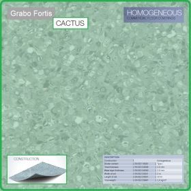 Цвят Cactus T Fortis на Grabo хомогенна винилова настилка на рула, 2.0mm PVC