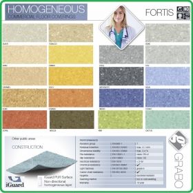 Цвят Coral T Fortis на Grabo хомогенна винилова настилка на рула, 2.0mm PVC