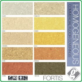 Цвят Coral T Fortis на Grabo хомогенна винилова настилка на рула, 2.0mm PVC