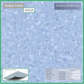 Цвят Aqua T Fortis на Grabo хомогенна винилова настилка на рула, 2.0mm PVC