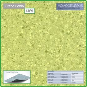 Цвят Kiwi T Fortis на Grabo хомогенна винилова настилка на рула, 2.0mm PVC