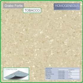 Цвят Tobacco T Fortis на Grabo хомогенна винилова настилка на рула, 2.0mm PVC