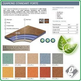 Цвят - 4213 - 465 - 4 - Standart Forte, PVC настилка на рула, 2.0x0.7mm, винил от Grabo