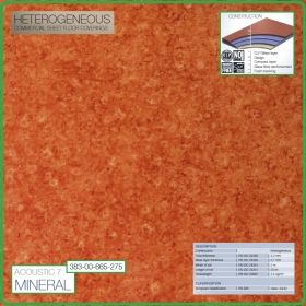 Цвят - 383 - 665 - 275 - Acoustic 7 Mineral, Противошумен винил на рула, 3.2x0.7mm, PVC от Grabo