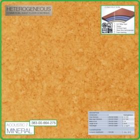Цвят - 383 - 664 - 275 - Acoustic 7 Mineral, Противошумен винил на рула, 3.2x0.7mm, PVC от Grabo