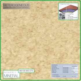Цвят - 383 - 653 - 275 - Acoustic 7 Mineral, Противошумен винил на рула, 3.2x0.7mm, PVC от Grabo