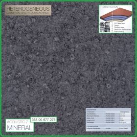 Цвят - 383 - 677 - 275 - Acoustic 7 Mineral, Противошумен винил на рула, 3.2x0.7mm, PVC от Grabo