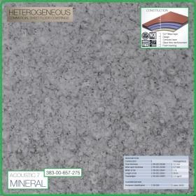 Цвят - 383 - 657 - 275 - Acoustic 7 Mineral, Противошумен винил на рула, 3.2x0.7mm, PVC от Grabo