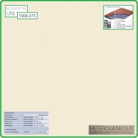Цвят - 1008 - 275 - Acoustic 43 Uni, Противошумен винил на рула, 3.2x0.7mm, PVC от Grabo