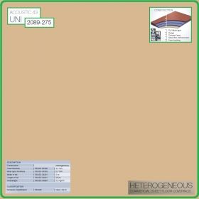 Цвят - 2089 - 275 - Acoustic 43 Uni, Противошумен винил на рула, 3.2x0.7mm, PVC от Grabo
