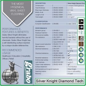 Цвят - 455 - 859 - Silk от Diamond Tech, S.K., антибактериален винил на рула, 2.0x0.7mm, PVC от Grabo