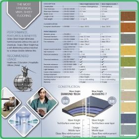 Цвят - 2956 - 275 - Uni от Diamond Tech, S.K., PVC на рула, 2.0x0.7mm, антибактериален винил от Grabo