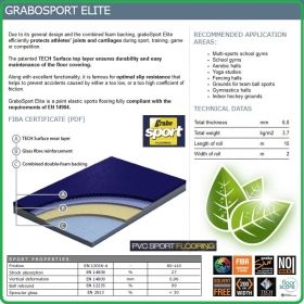Декор - Elite - GraboSport, спортна винилова настилка 6.0mm, PVC на рула от Graboplast