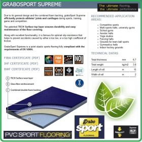 Декор - Supreme - GraboSport, спортна винилова настилка 6.7mm, PVC на рула от Graboplast