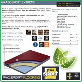 Декор - Extreme - GraboSport, спортна винилова настилка 8.0mm, PVC на рула от Graboplast