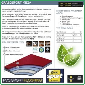 Декор - Mega - GraboSport, спортна винилова настилка 10.0mm, PVC на рула от Graboplast